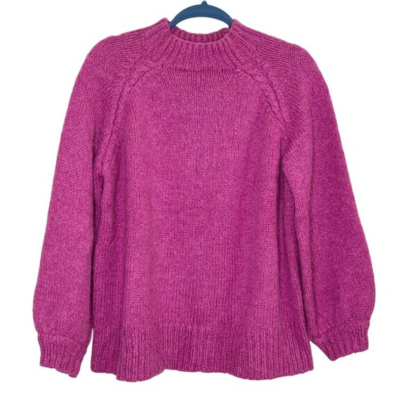 Morrison Fuchsia Alpaca Wool Blend Sweater Australia SZ 1-2 (S/M) Cozy Luxe Knit - Picture 3 of 11